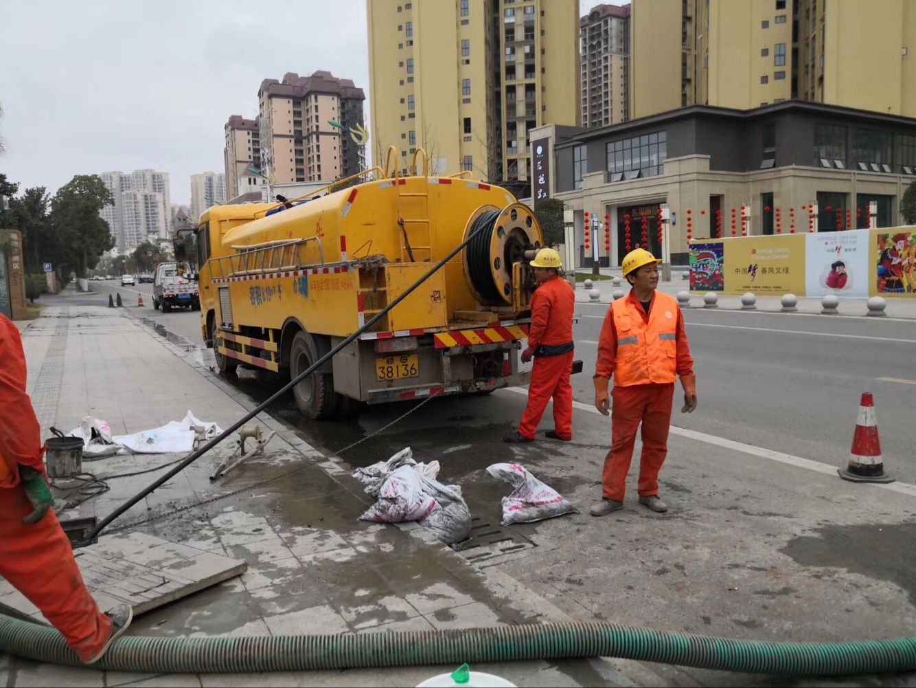 西沙排污管道清淤-管道清洗
